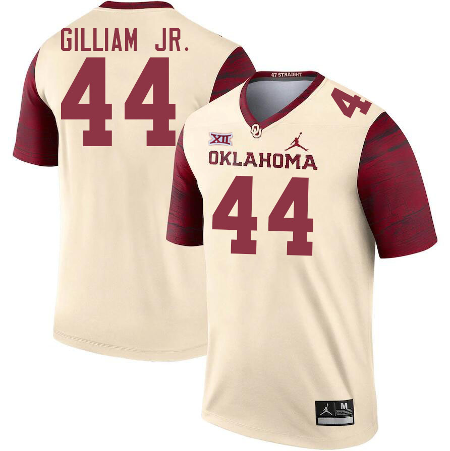 Oklahoma Sooners #44 Kelvin Gilliam Jr. College Football Jerseys Stitched-Cream